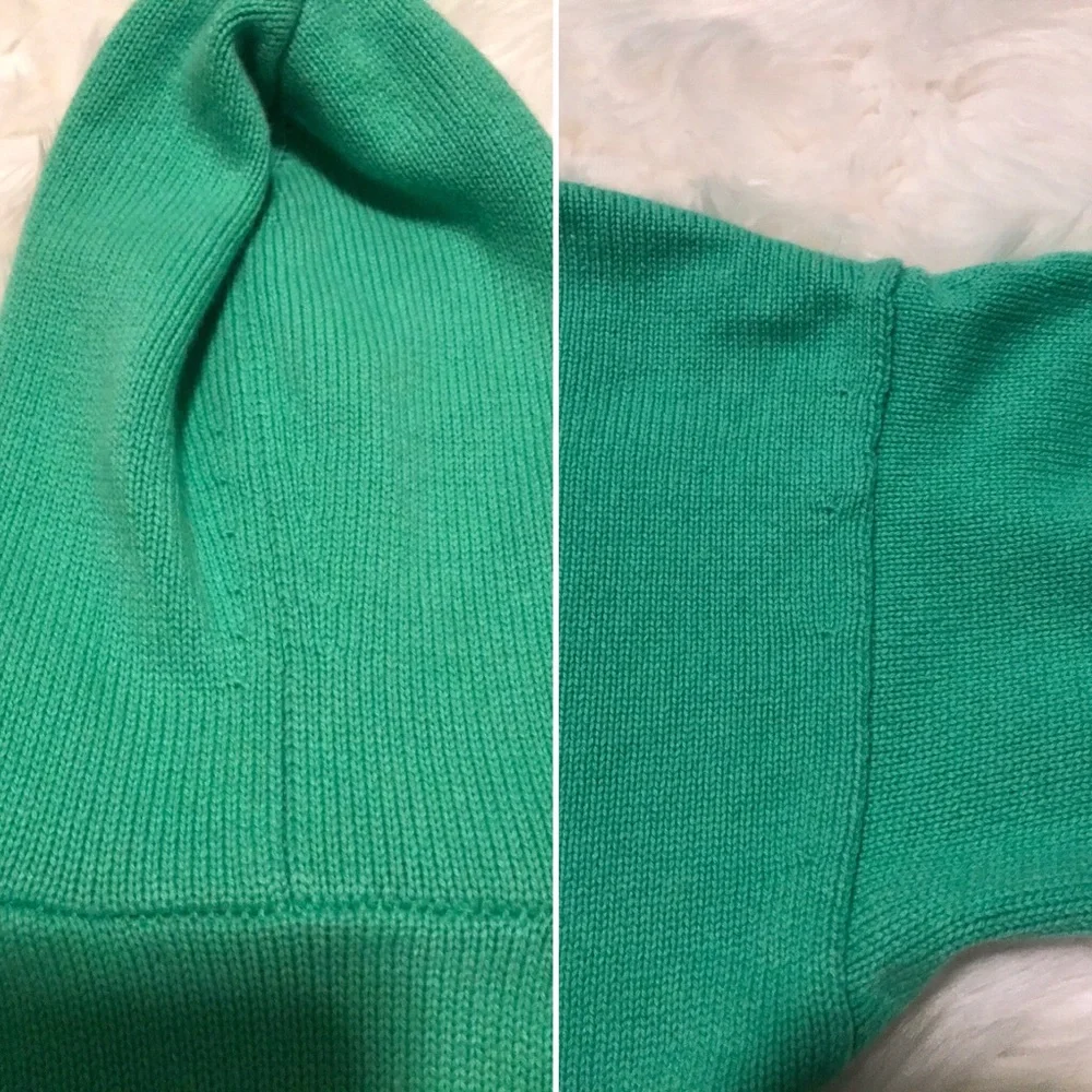 Tibi Cashmere Women’s Blouson Green Hooded Sweater - Picture 8 of 8